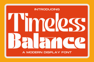 30+ Fresh and Free Fonts: Timeless Balance Font