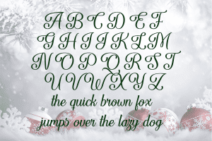 Winter's Font: Merry Holiday Character Set