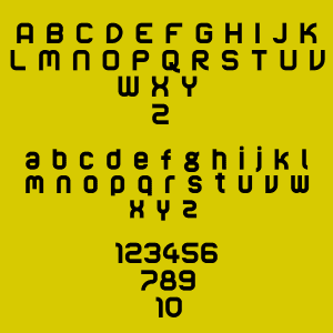 Free Tech Fonts: Audex Character Set