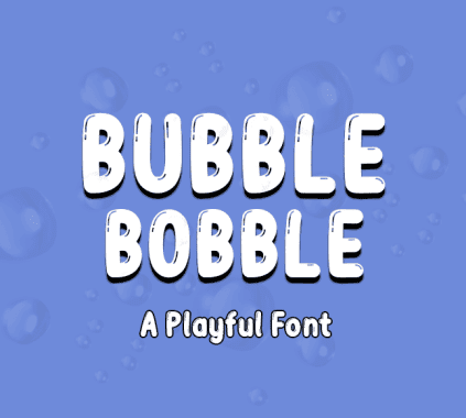 Rounded Fonts: Bubble Bobble