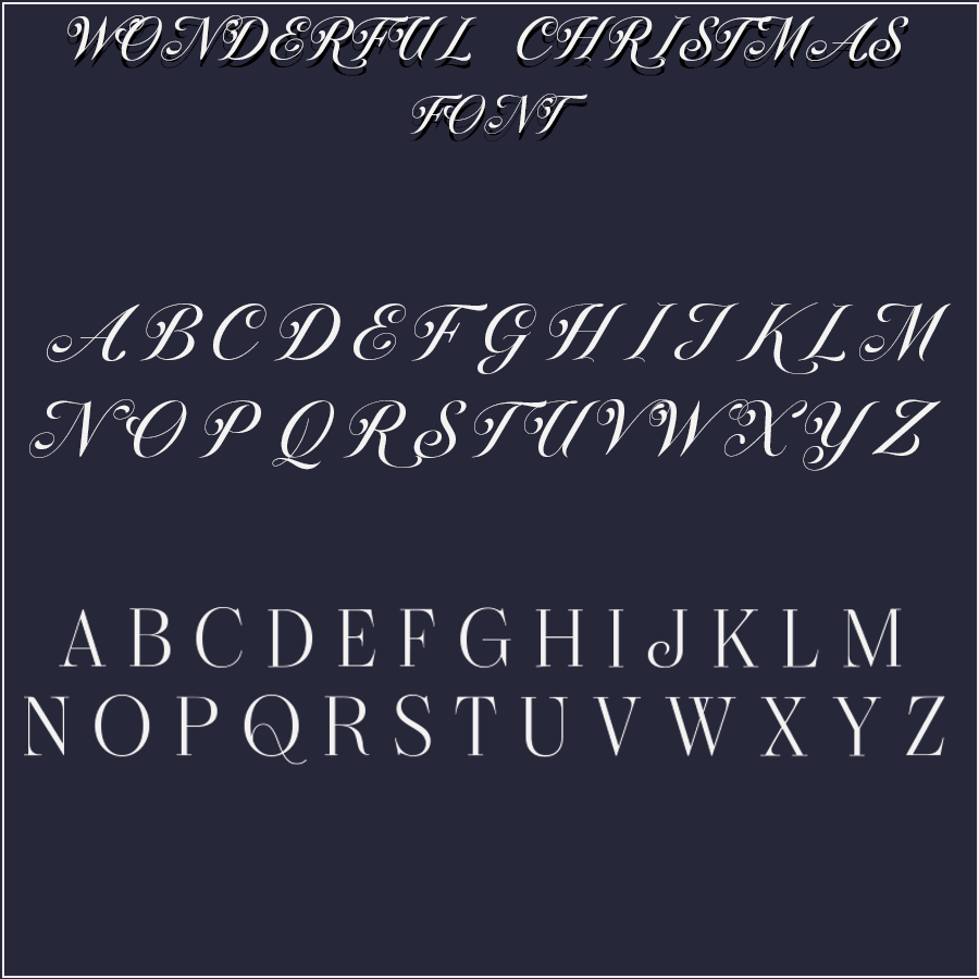 Wonderful Christmas Font Character Set