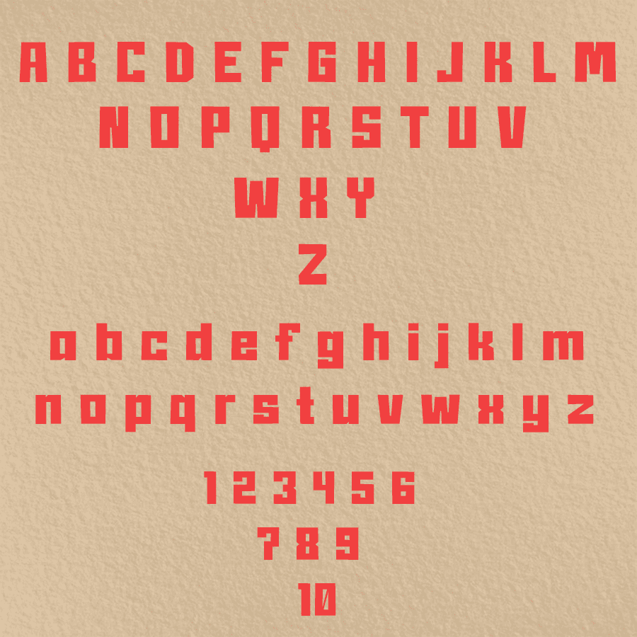 Freshface: A Blocky Font Character Set