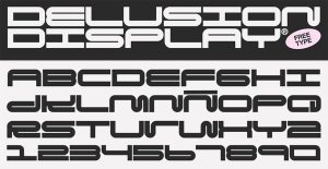 25+ Free Poster Fonts: Delusion Display Free Font