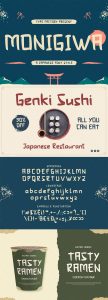 70+ Japanese Fonts Monigiwa Japanese Font