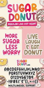 Trendy Premium Fonts: Sugar Donut Crafty Font