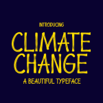 New Display Fonts: Climate Change