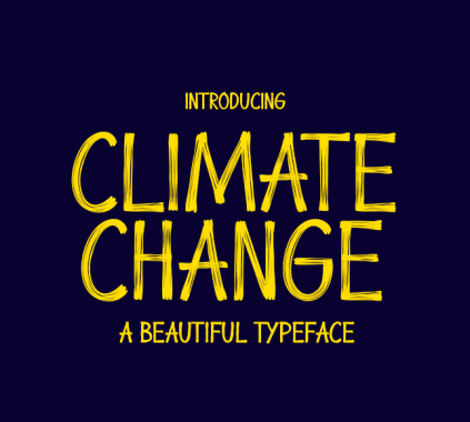 New Display Fonts: Climate Change