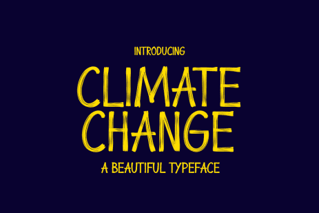 New Display Fonts: Climate Change