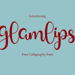 Free Calligraphy Font Glamplips