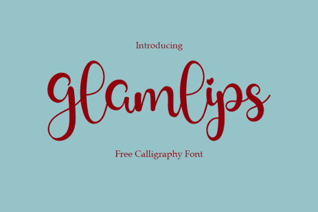 Free Calligraphy Font Glamplips